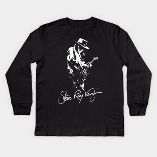 Stevie Ray Vaughan Fan Art Design Kids Long Sleeve T-Shirt